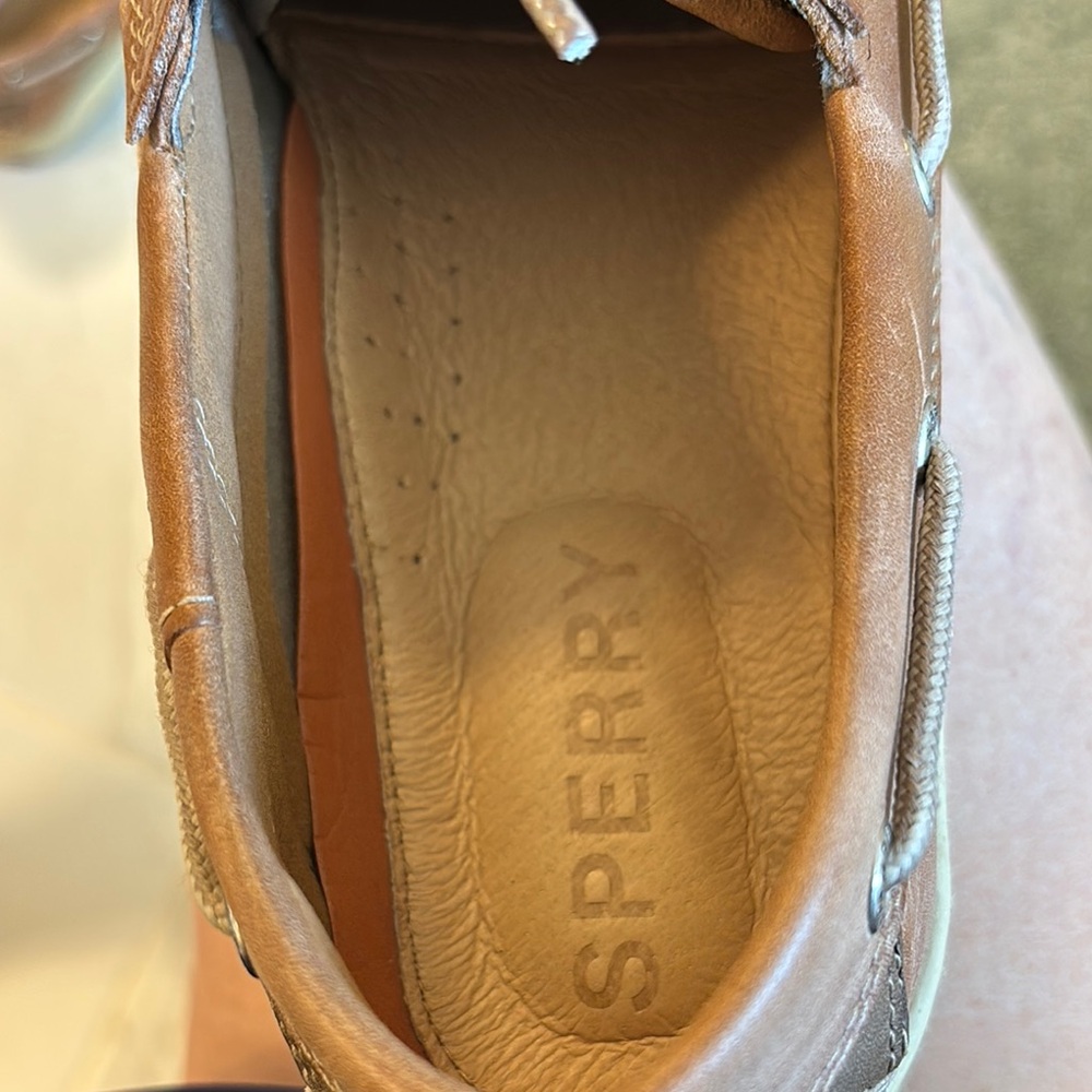 Sperry Brown Leather Boat Shoes with Moccasin Construction - Picture 2 of 7
